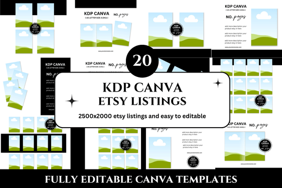 20 KDP Canva Etsy Listings Mockup: Your Design Shortcut