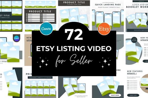 72 Etsy Listing Video: Elevate Your Digital Shop with Canva Mockups