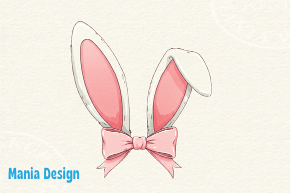 Easter Day Coquette Bow Bunny Ears: A Design Asset for Festive Charm