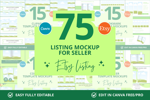 Elevate Your Etsy Listings with a Professional Canva Mockup Bundle