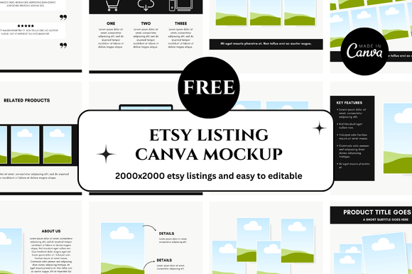 Elevate Your Etsy Shop with Free Canva Mockup Templates