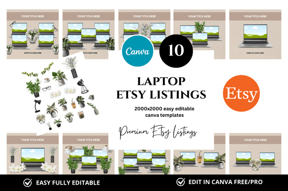 Elevate Your Etsy Shop with Premium Laptop Mockups