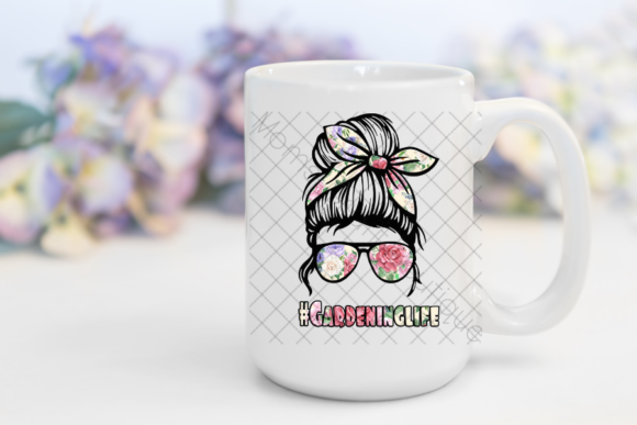 Gardening Life, Messy Bun, Flower PNG: Creative Design Assets