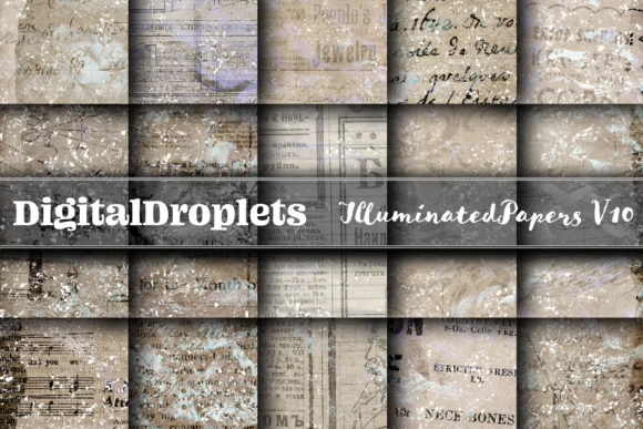 Illuminated Papers Vol. 10: Vintage Glitter Textures for Design