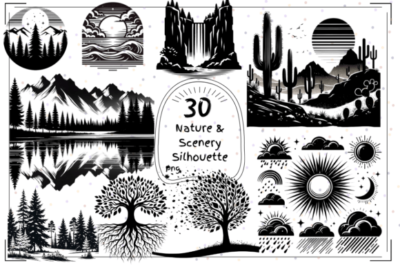 Nature Silhouettes: Elevate Your Visual Projects
