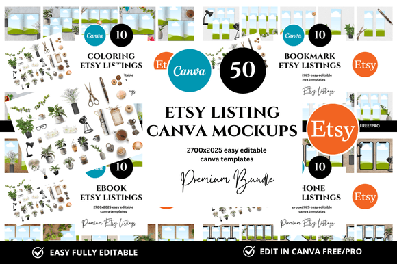 Streamline Your Etsy Shop Visuals with Premium Mockup Templates