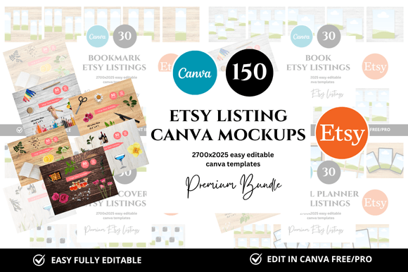 Transform Your Etsy Shop with 150 Premium Listings Mockups